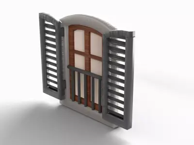 Italian window 3D model
