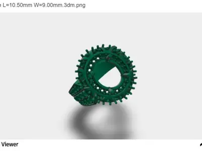 Men Ring With Round Cut Center Stone 3D print model