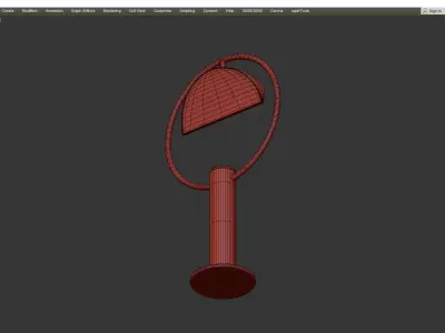 HALF IN CIRCLE TABLE LAMP Low-poly 3D model