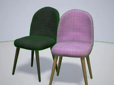 Chair ar vr optimized Low-poly 3D model