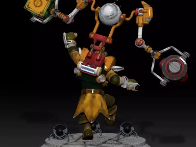 Customized tinker skin Low-poly 3D model