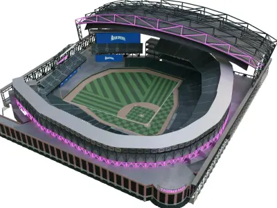 Seattle mariners T MOBILE PARK baseball stadium 3D model