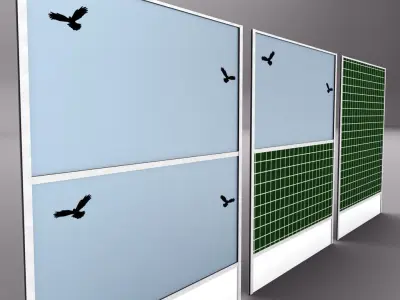 Checker noise barrier 3D model