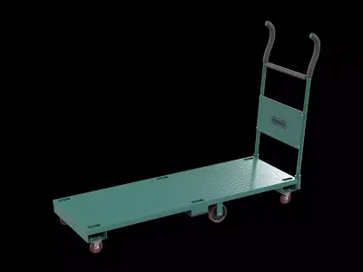 Freight roughneck light green Low-poly 3D model