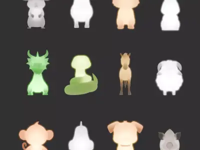 Indirect lighting of the zodiac 3D model