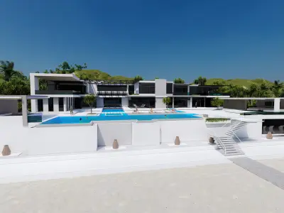 Casa Scene-villa-modern house 3D model 38