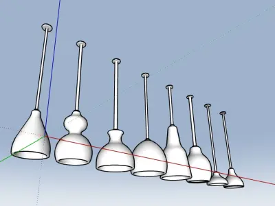 Wooden Lamps 3D model