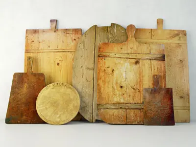 Antique Cutting Boards Collection 3D Model Pack