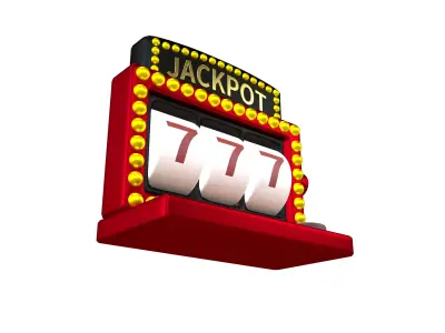 Cartoon Slot Machine v1 004 Low-poly 3D model