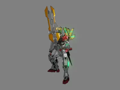 Attacker Gundam 8 A 3D model
