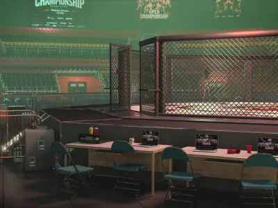MMA Fight Arena Stadium Interior - Modular Environment  3D model
