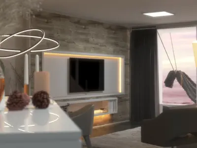 Beach front Building 3D model