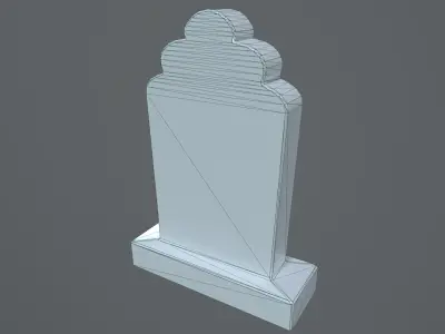 Old Dirty Cemetery Tombstone graveyard RIP Low-poly 3D model