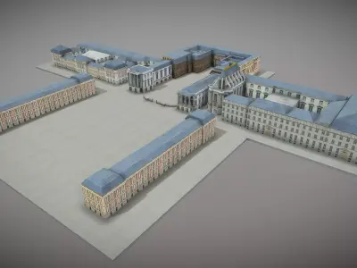 Palace of Versailles Low-poly 3D model