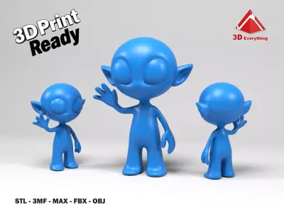 Alien  3D print model get