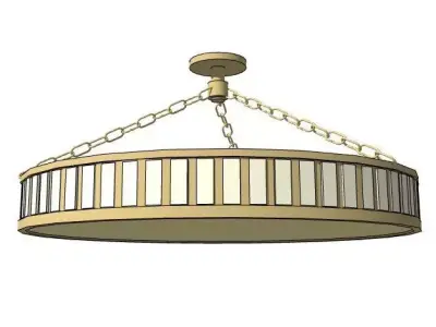CHP Semi-Flush Mount Chandelier by Urban Electric 3D model