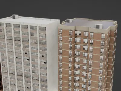 City Pack Low-Poly Building Collection Low-poly 3D model