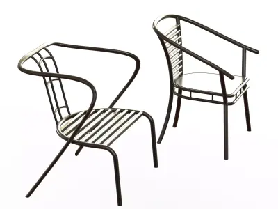 Exterior Metal Chair 3D model