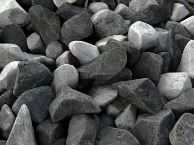 Gravel splinter smooth n3  3D model