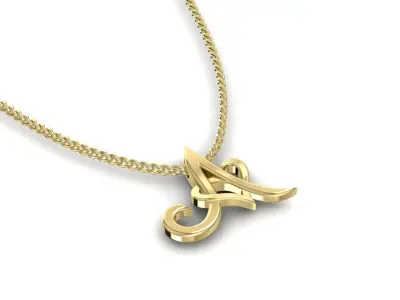 Pendant A letter g 3D print model
