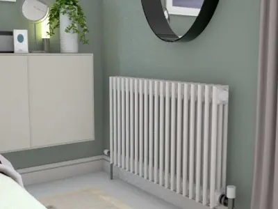 traditional style radiator 100cm Low-poly 3D model