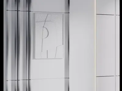 Wall panel 14 3D model purchase