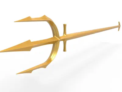 Trident of King Atlan from the movie Aquaman 2018 3D print model