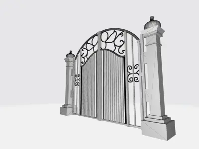 Vintage Iron Gate 3D Download 3D print model