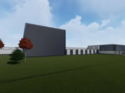 Industrial building 3D model 6