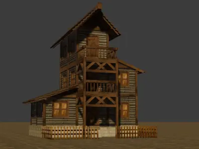 Low Poly Medieval Village House Pack for Game Developers Low-poly 3D model