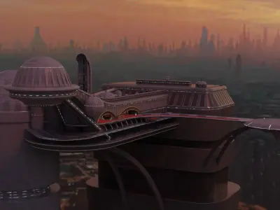 Coruscant Opera House - Star Wars - Sci-fi Building 3D model