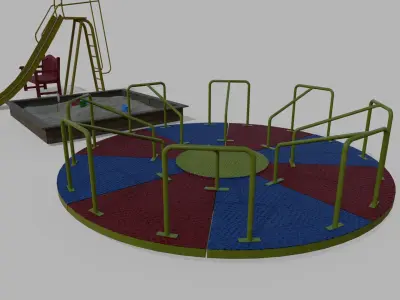 Playground pack Low-poly 3D model
