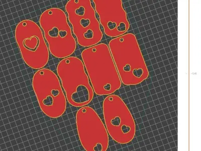 Valentines Day gift tags ornament gift for your loved one 3D print model