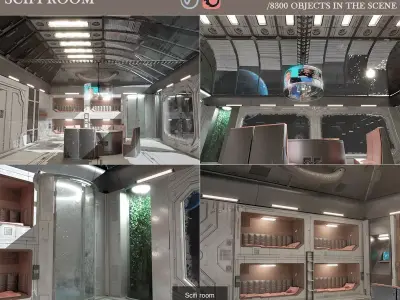 2 sci fi asets 3D Model Pack