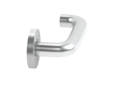 Return Satin Stainless Steel Door Handle  Low-poly 3D model