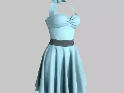 Dress light on mannequin 3D model