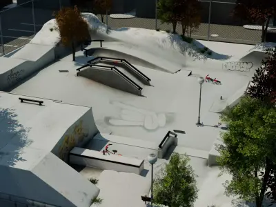 Skate Park Design 3D model