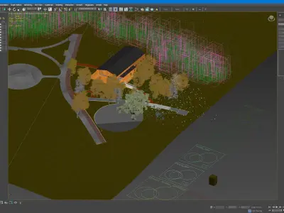 3D scene exterior 3D model