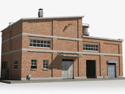 Factory xx10 Low-poly 3D model