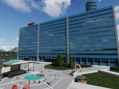 Turkiye Radio and Television Main Building 3D model