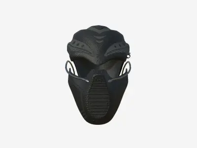 SciFi Ninja Mask A02 Black Rubber - Character Design Fashion Low-poly 3D model
