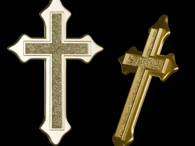 cross necklace 3D print model