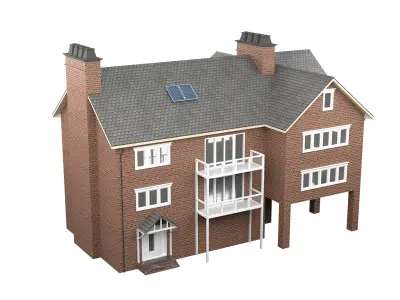 British House Design 06 Low-poly 3D model