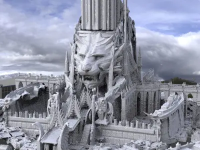 Jaguar Fantasy City Towers 3D model