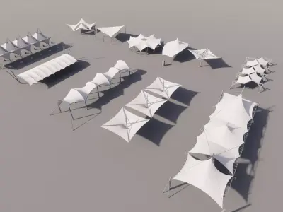 Tensile Structures Collection -A4 3D model