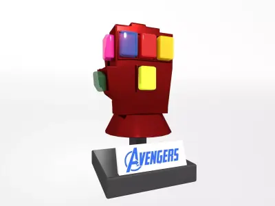 Lego Infinity Gauntlet v1 004 Low-poly 3D model
