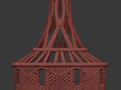 Chandelier macrame 3D model