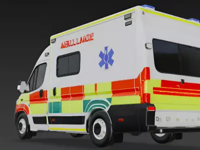 Ambulance Van 3D Model 3D model