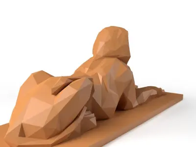 Human Sphinx Low Poligonal Low-poly 3D model