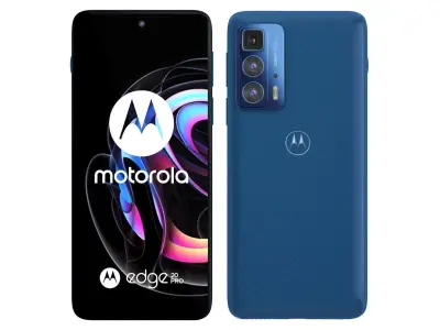 Motorola Edge 20 Pro Blue Vegan Leather 3D model